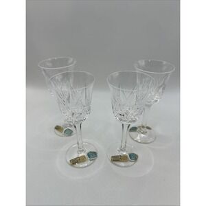 Vintage Hoya Wallace Crystal Japan Cut Crystal Cordial Wine Glasses Set of 4